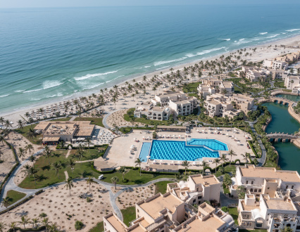 Aerial view for the Pool at Rotana Salalah Hotel
