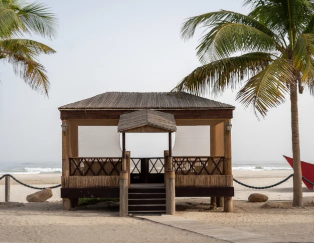 Souly Lodge beach bungalows in Hawana Salalah, Oman.