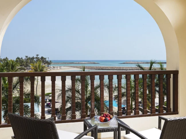 the view from the ocean deluxe room king at Fanat Hotel Hawana Salalah