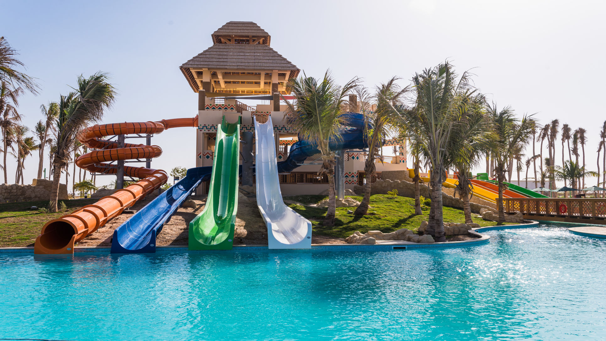 Aqua Park sliders and pool at Hawana Salalah Oman