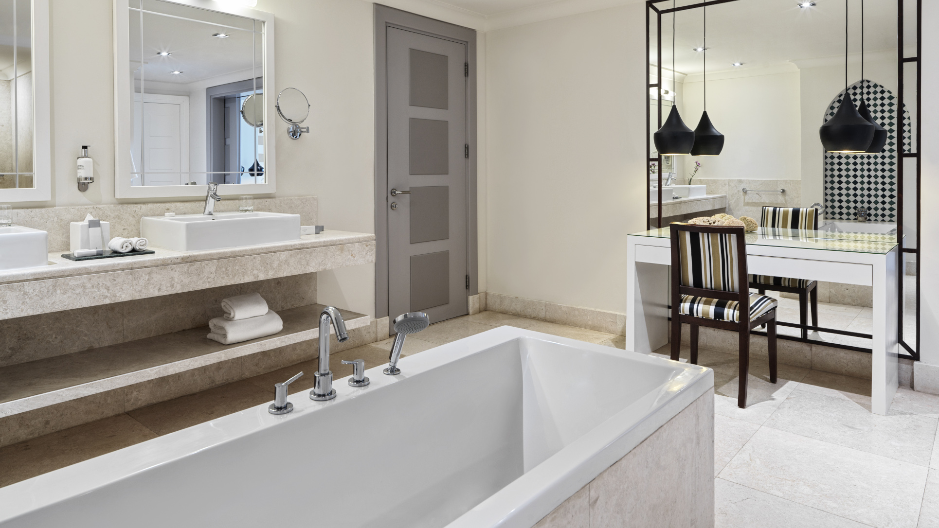 Juweira Boutique Hotel Hawana Salalah Oman Marina Suite Red Bathroom