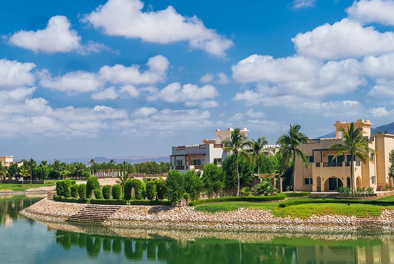 Hawana villas and the lagoon at Hawana Salalah Oman