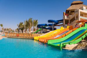 larged color water slides in Oman Hawana Aqua Park