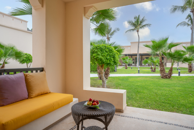 Garden view room terrace at Rotana Salalah Oman