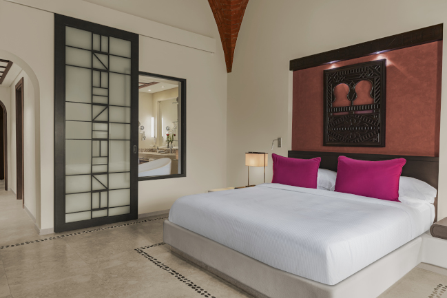 King bed at two bedroom suite in Rotana Salalah Oman