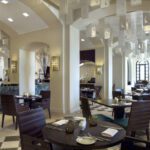 dining area inside saffron restaurant at salalah Rotana resort in Hawana Salalah