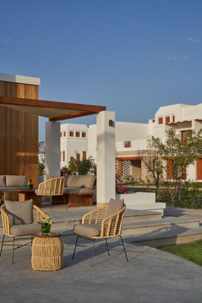 Seating Area in the open air at the Club by Fanar Hotel Salalah.