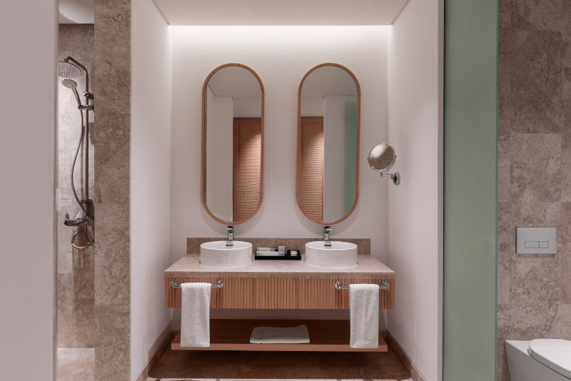 Classic Room bathroom at The Club By Fanar Salalah.